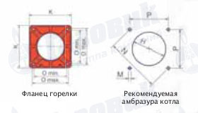 Схема мазутной горелки Cib Unigas серии MINIFLAM