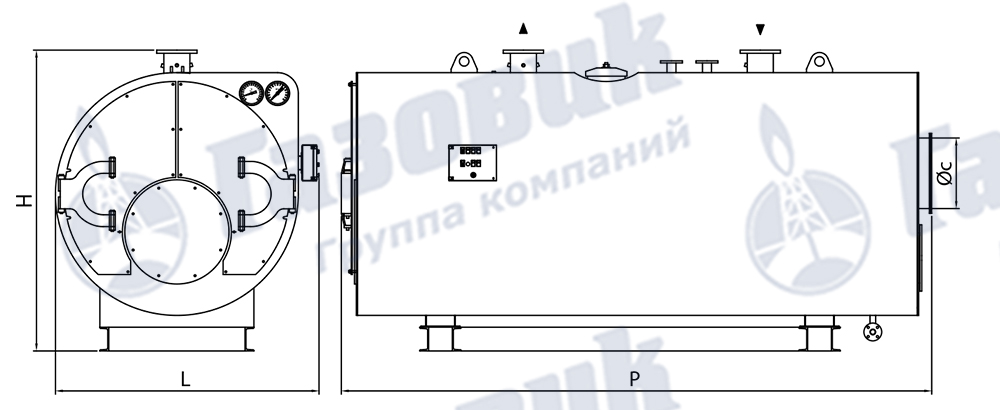 Чертеж котла ICI TNOX (7000-10000)