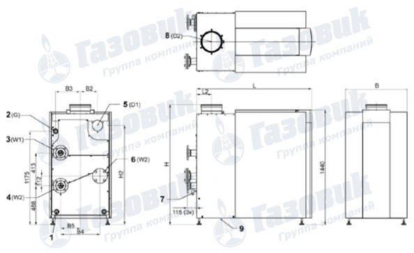 Габаритные размеры Rendamax R600